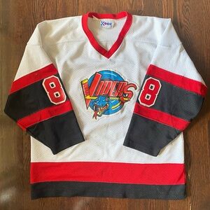 Vintage Kobe Vipers Jersey Mens M White Red Black Hockey  Krgovich 88